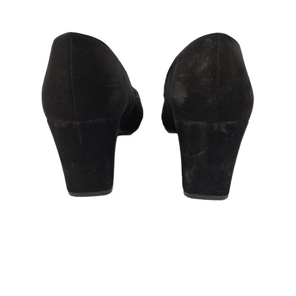 XAPPEAL Black Faux Suede Block Heels 9 - Picture 4 of 6